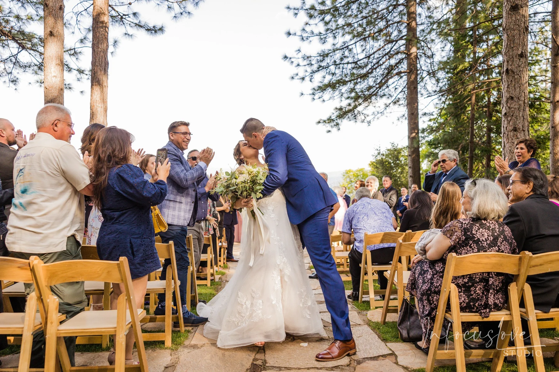 An outdoor ceremony among the trees