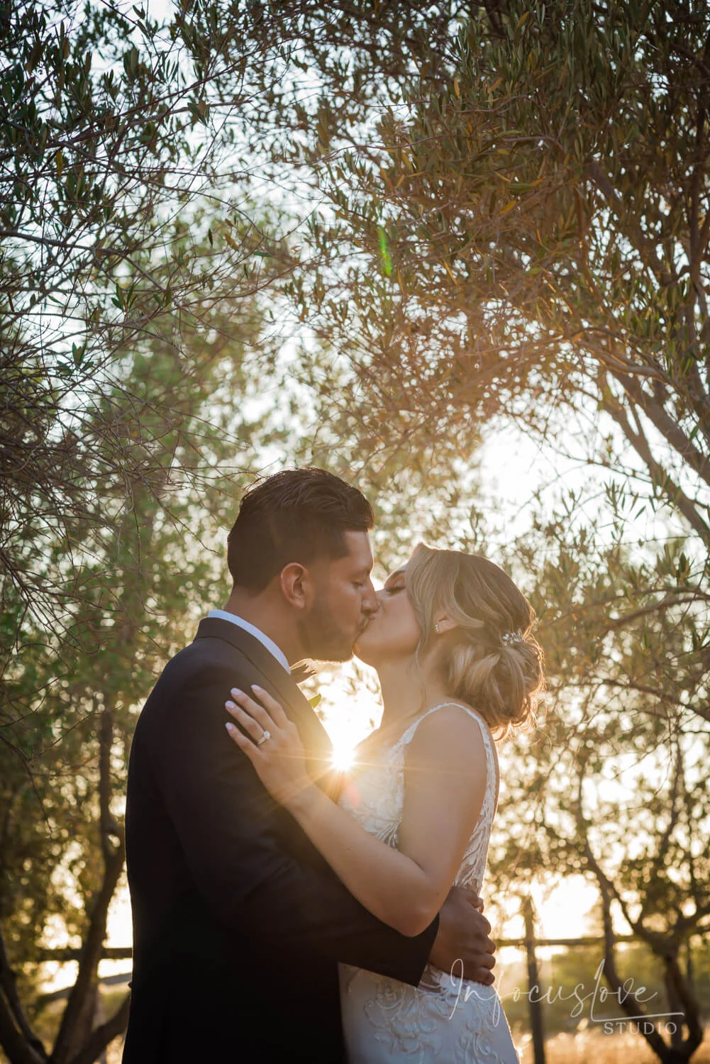 A romantic portrait in warm evening light